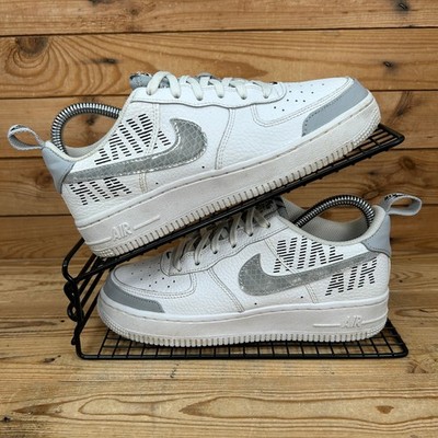Nike Turnschuhe Damen Größe UK 4 Air Force 1 weiß wolfsgrau Freizeitschuhe GS AF1
