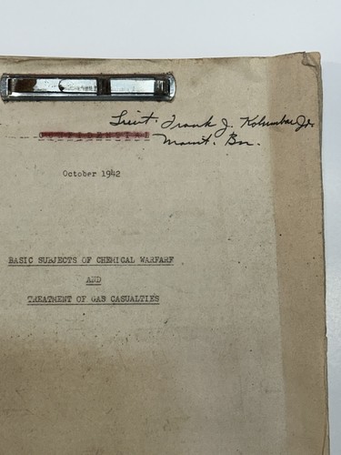 WWII 1942 Chemical Warfare Manual Gas Casualties Edgewood Arsenal Army - Picture 7 of 9