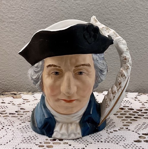 Vintage George Washington figural toby mug jug Lefton label kw2326 hand painted - Picture 2 of 10