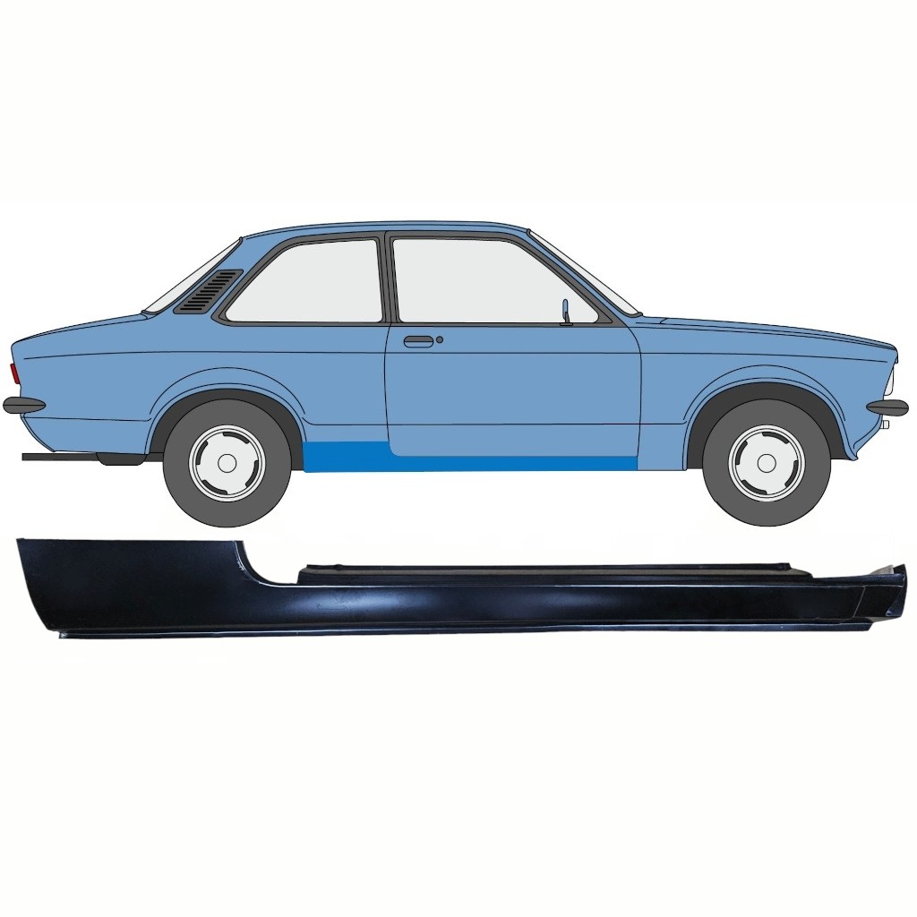 Full sill repair panel for Opel Kadett C 1973-1979 / Right