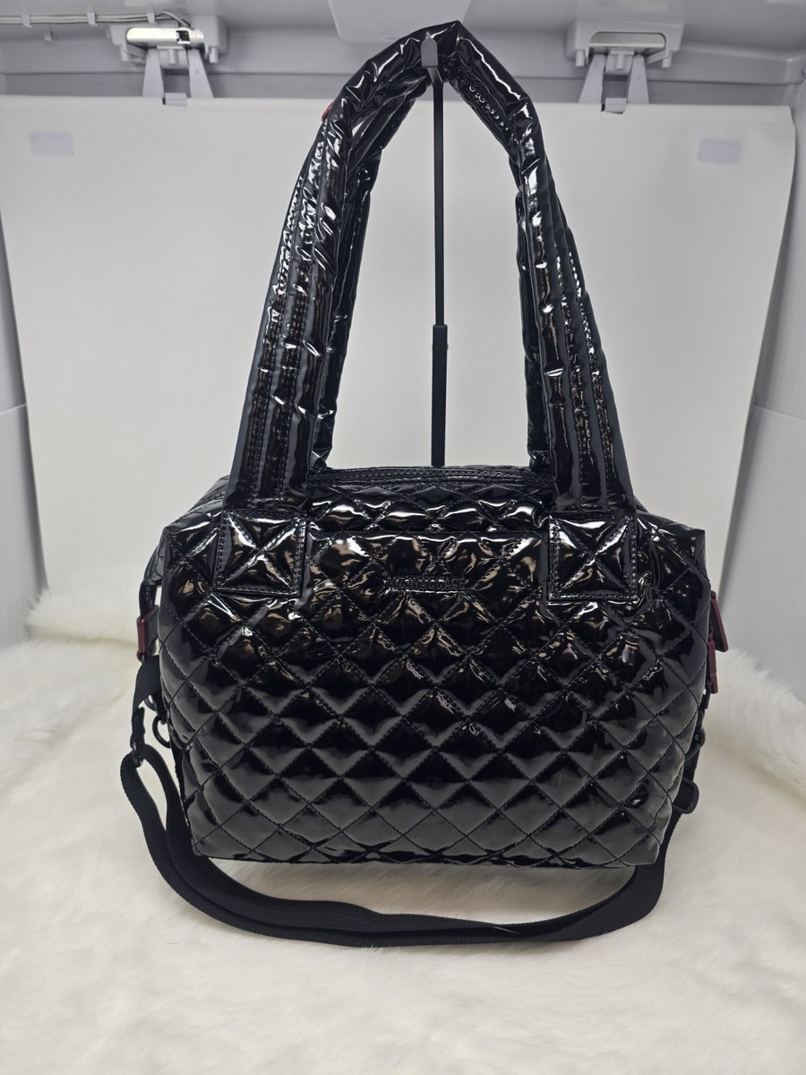 MZ Wallace Medium Lacquer Sutton Tote Crossbody Bag Black NWOT | eBay