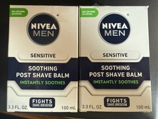Nivea Men Sensitive Post Shave Balm Lot of 2 - Soothing Alcohol-Free
