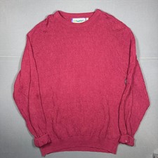 Vintage Shenandoah Knit Sweater Mens Large Tall Maroon Red Cable Made in USA 90s