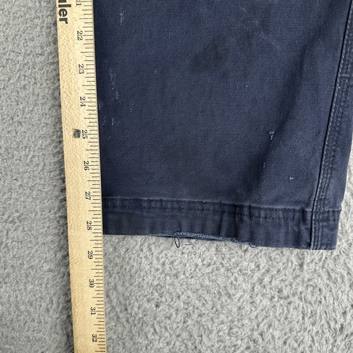 Duluth Trading Fire Hose Cargo Pants Mens 34x30 Navy Flex Workwear Distressed - Picture 6 of 15