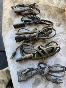 FIVE VINTAGE APPLIANCE CORDS