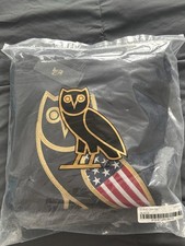 OVO Octobers Very Own USA OG Owl American Flag Embroidered Hoodie Size M Sealed