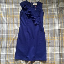 Louche Women's Dress UK 10 Navy Blue Polyester , Elastane Skater Dress free uk p