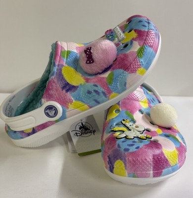 New! Disney Crocs Pixar Toy Story Fluffy Festival Unicorn Fleece Lined W7 / M5