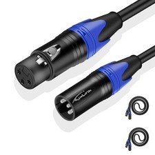 XLR Cables 10ft 2 Pack, Microphone Cables, XLR Microphone Cables Male to Fema...