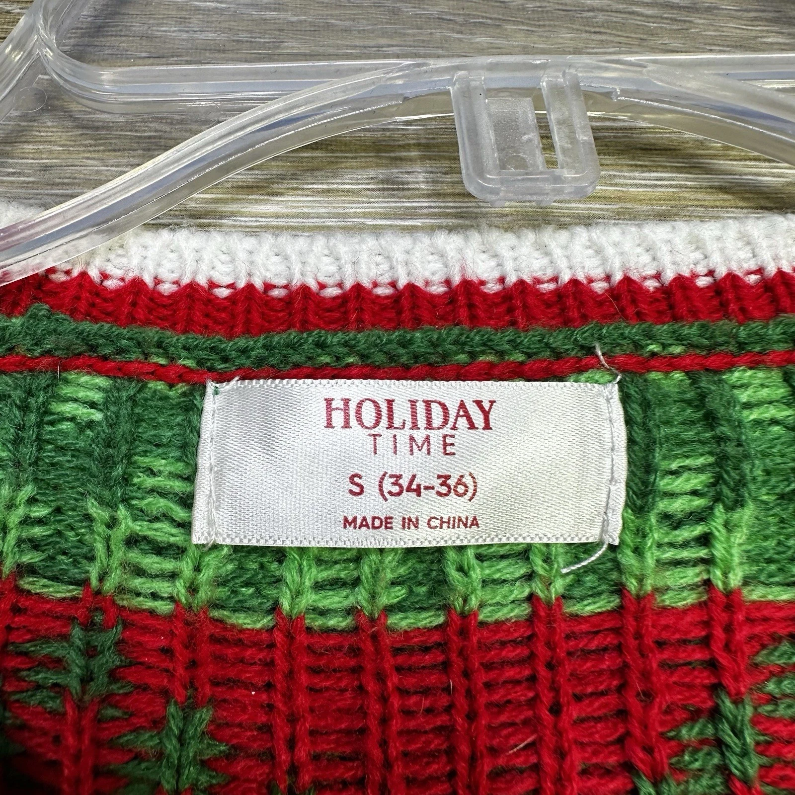 Ugly Christmas Sweater COW Antlers & Bell Holly Holiday Time Size Small (34-36)