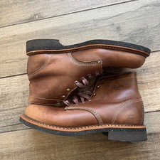 Men’s Thorogood 1892 Beloit (Horween) Boots Cognac/Brown Made In USA Size 7.5 D