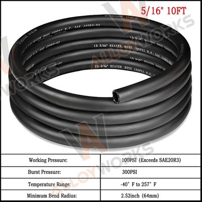 10FT 5/16'' Heater Hose Coolant Radiator Straight 100PSI  SAE /20R3