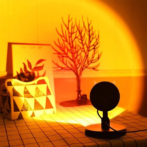 Led Sunset Projector Lamp USB Mood Neon Light Ambient Lighting Home Decoration - Picture 9 of 12