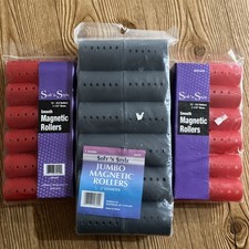Magnetic rollers Soft N Style 1 12-Pack 2  /2 12-Packs 1 1/2  3 Packs Total NOS