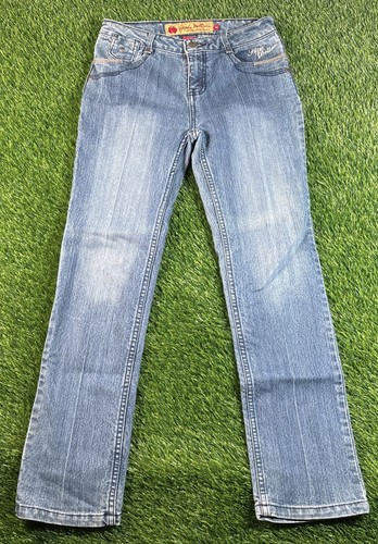 Vintage Apple Bottoms Y2K Embroidered Denim Jeans Girls Sz 14 Hip Hop - Picture 3 of 15