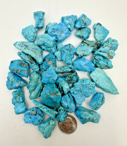 Old Stock Natural Sleeping Beauty Turquoise Nuggets 4 Oz. / 113.4 Grams