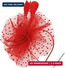 Fascinators Hats for Women Tea Party Flower Pearl Feather Wedding Fascinator Hat