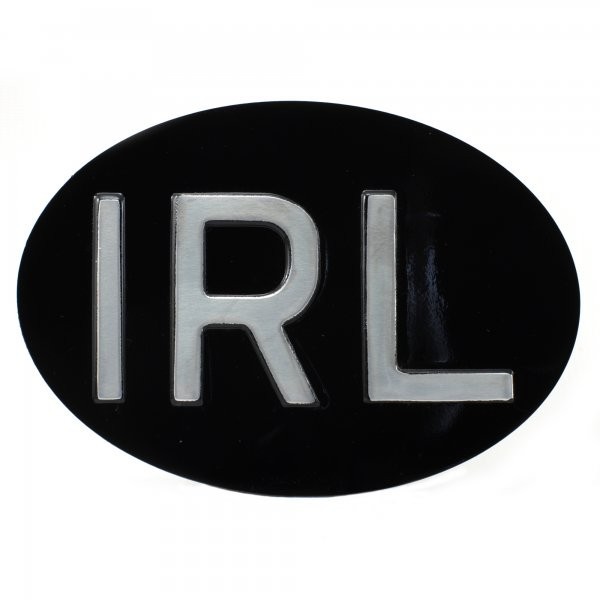 Jepson IRL (Ireland/Eire) Country ID Plate for Classic Car BLACK & SILVER