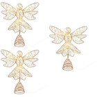  3 Pcs Xmas Tree Decorations Led Topper Christmas Scene Ornaments