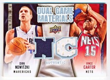 2009-10 Upper Deck Dirk Nowitzki Vince Carter Dual Game Materials Jersey #DG-CN