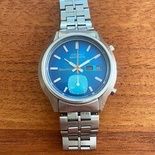 SEIKO 6139-8050 Blu 9/1975 JDM Velocità Timer Cronografo Vintage - SERVIZIO 4/2024