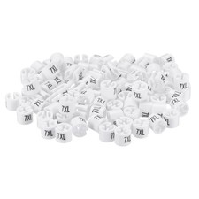 160pcs Clothes Hanger Markers 7XL Size Tags, Fit 3.5mm Rod Garment, White