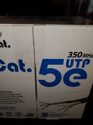 Fast Cat Cat5e Copper Ethernet Cable 1000ft 24 AWG CMR 350mhz Lan Cable White