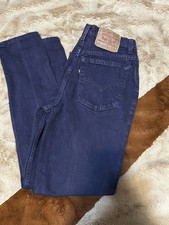 Vintage Levi's 512 Slim Fit Tapered Leg Jeans Purple Made in USA Size 9 Med