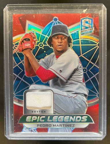 2021 Spectra Pedro Martinez Epic Legends Materials Jersey Relic Neon Blue #44/50