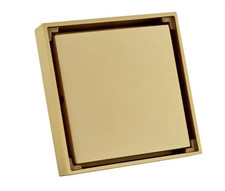 Brass Shower Drain Bathroom Floor Drain Tile Insert Square Anti-Odor Floor Waste