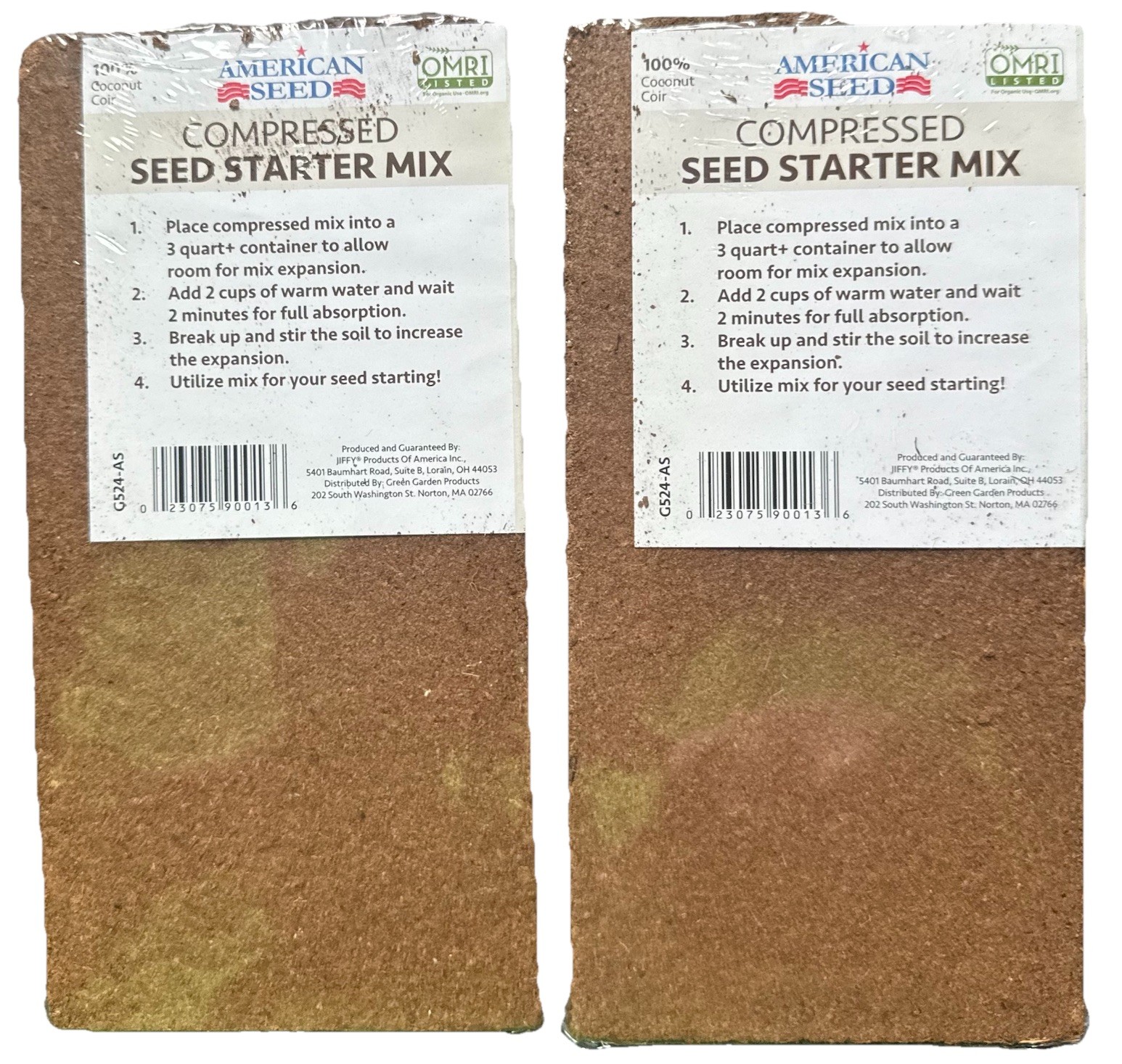 American Seed Compressed Seed Started Mix | 100% Coconut Coir | Lot Of ...