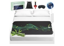 Grounding Mat for Bed with Leather, Improve Sleep, Relieve Stress Pain, Anti-S