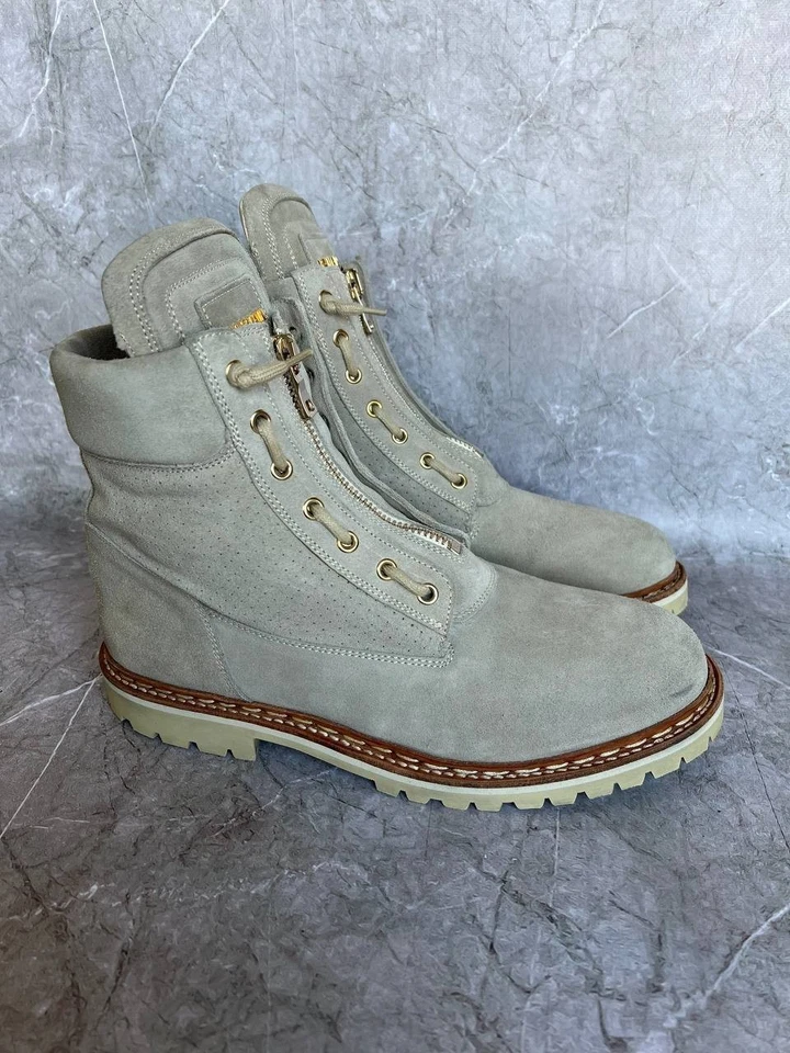 BALMAIN Hombres Zapatos Gamuza Botas Talla US 12 UK 11 EUR 45 Foto 3 de 4