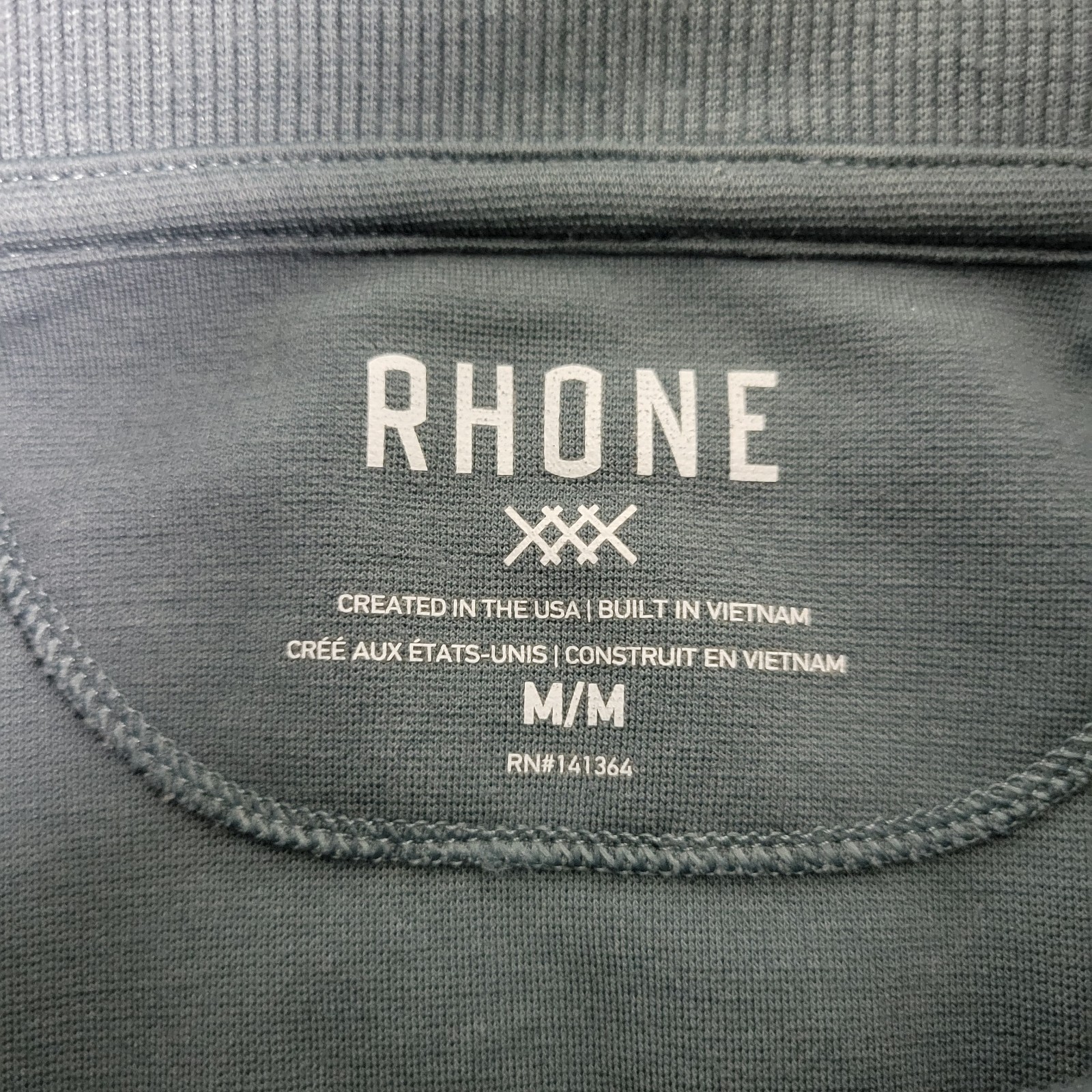 Rhone Mens Medium Solid Gray Performance Stretch … - image 4