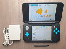New Nintendo 2DS XL Black Turquoise | Charger + 64GB SD Card | Region Free USA