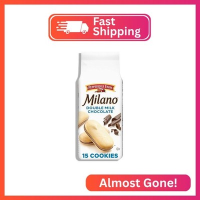 Pepperidge Farm Milano Double Milk Chocolate Cookies, 7.5 OZ Bag (15 Cookies)