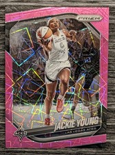 2025 Panini WNBA Prizm Jackie Young Pink Velocity #44/79 Aces