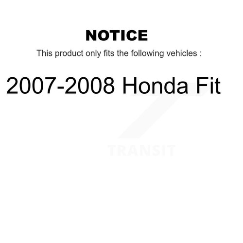 Front Disc Brake Caliper Coat Rotors And Ceramic Pad Kit For 2007-2008 Honda Fit - Picture 2 of 11