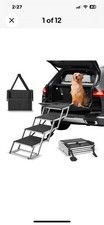 Dog Stair for Cars 4-step Folding xtra-wide Steps Aluminum Loads up to 150lbs