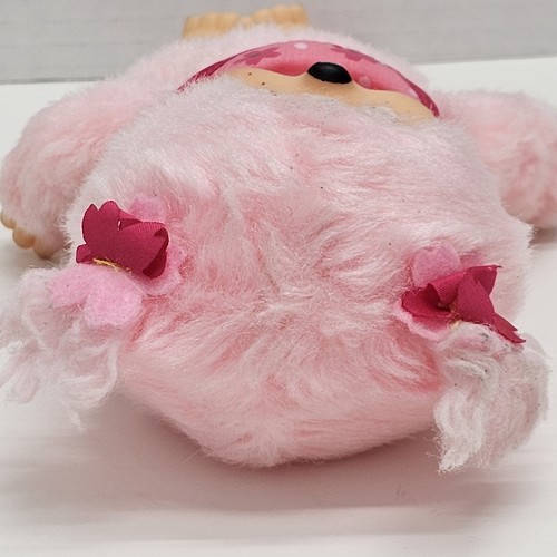 Muñeco de peluche Monchhichi Sekiguchi Sakura rosa flor de cerezo RARO 7" - Imagen 16 de 19
