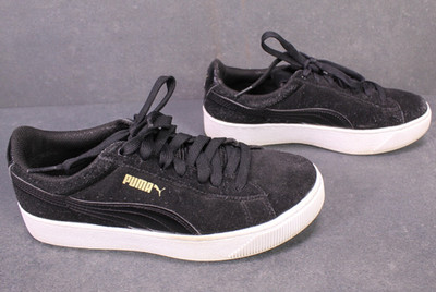 Puma Sneaker Vikky Platform Plateau Damen Gr. 37 schwarz Suede Leder SB42