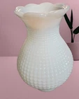 Vintage White Hobnail Milk Glass Hurricane Lamp Shade