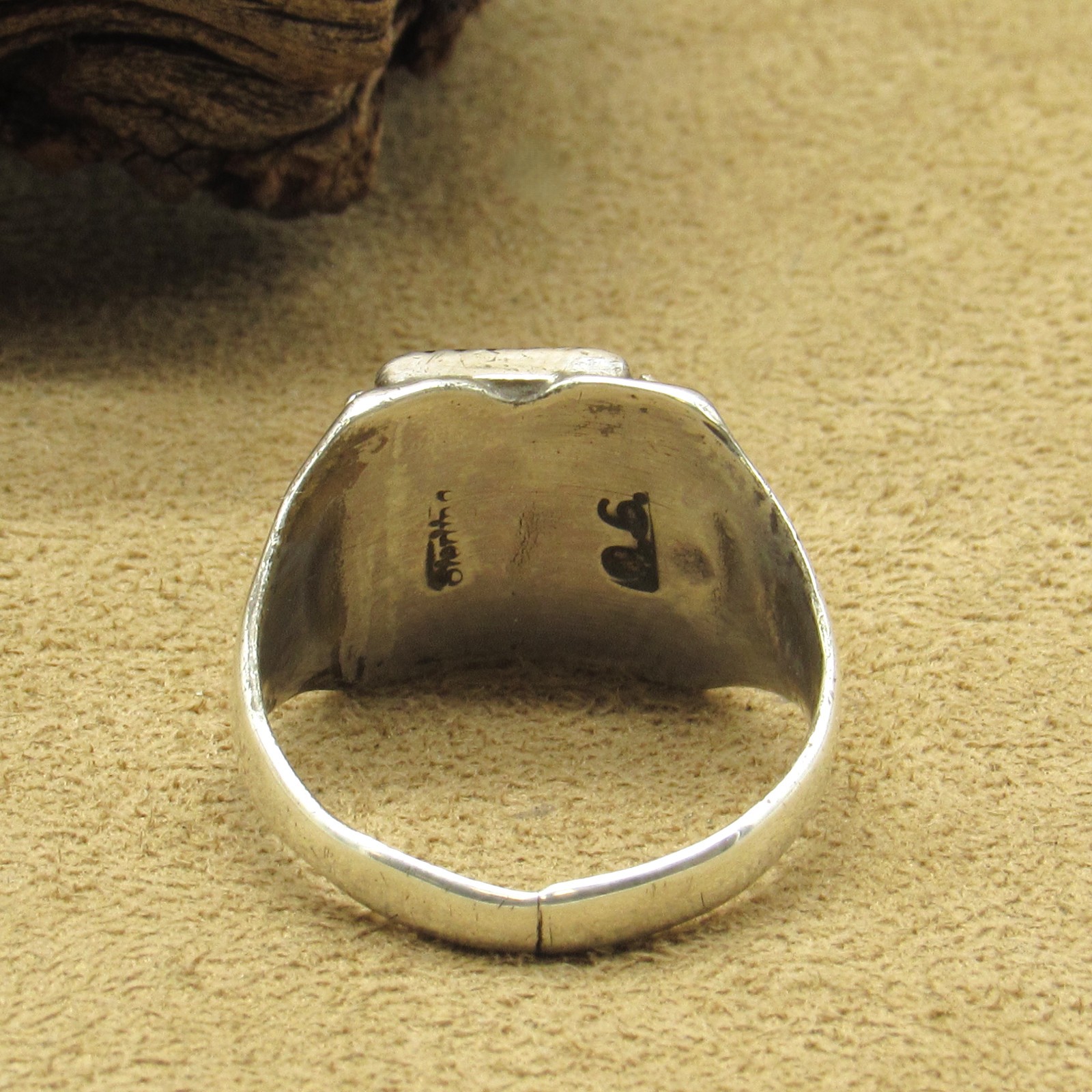 Sterling Silver Rectangular Black Onyx Ring Size … - image 5