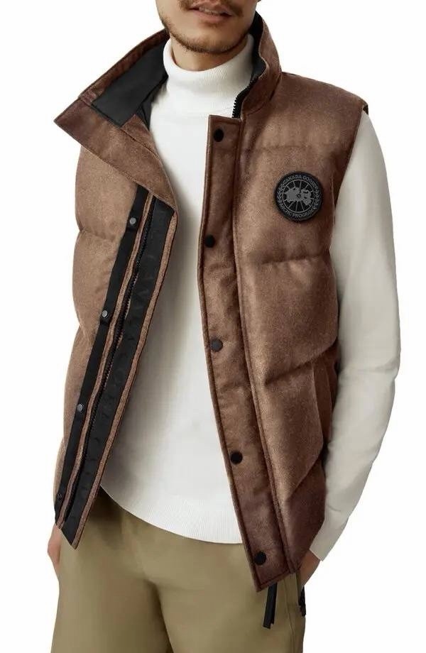 Canada Goose Garson Vest WR Quilted 100% Wool Old Money Style Made in Canada NWT thumbnail 5