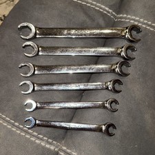 Snap-on 9mm-18mm 6 pc Metric Flank Drive Flare Nut Line Wrench Set