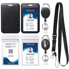 Retractable ID Badge Holder with Breakaway Lanyard, Heavy Duty Badge Reel wit...