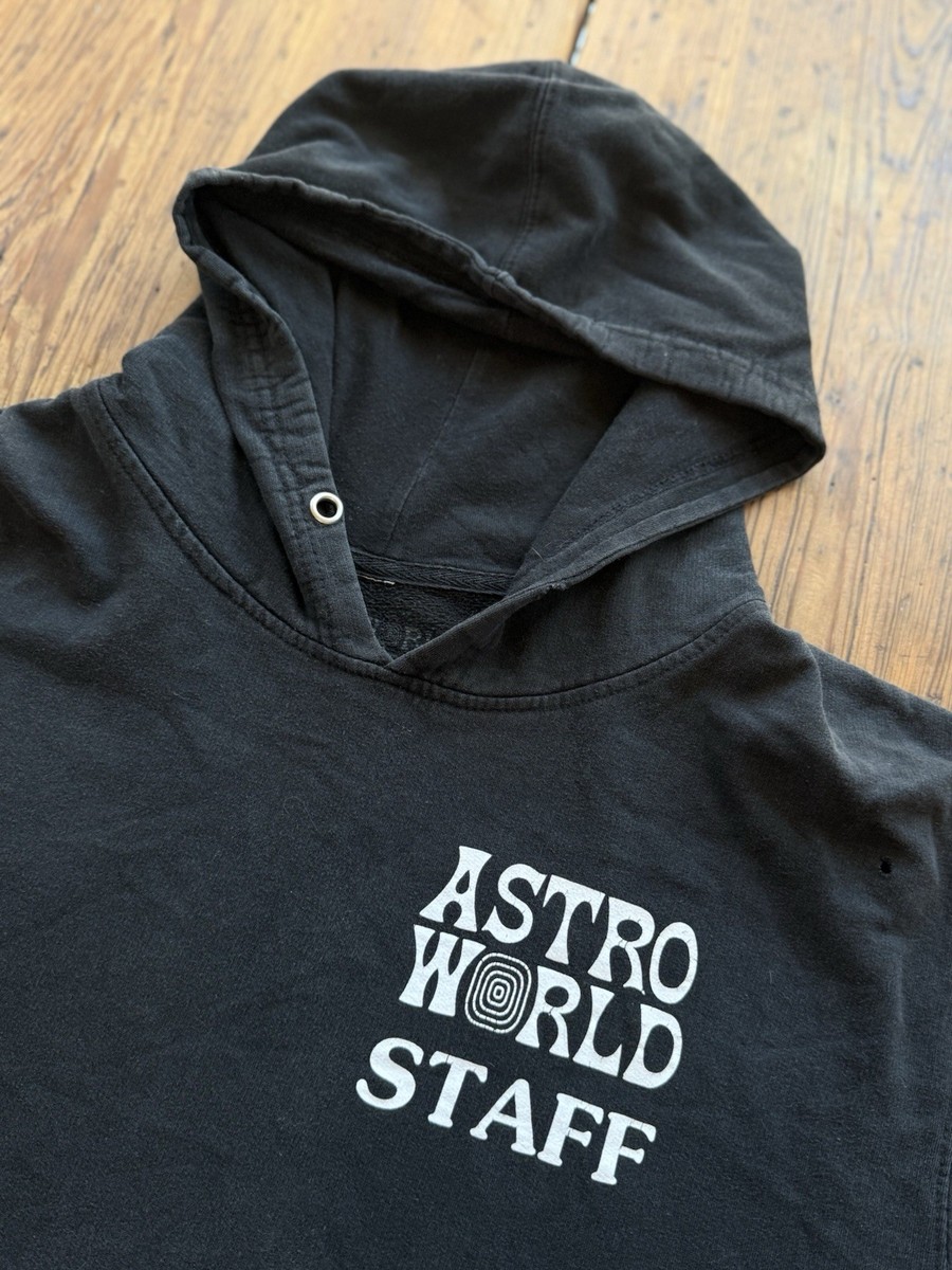 Travis Scott Astroworld Staff Hoodie Black 2018 (83665-117) Sz L 