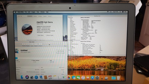 Apple MacBook Air Mid 2013 13" Laptop Intel Core i5 4GB 250GB SSD High Sierra - Zdjęcie 3 z 21