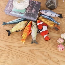 1 Pack Realistic Interactive Fish Cat Kicker Crazy Pet Toy Catnip Toys Gifts