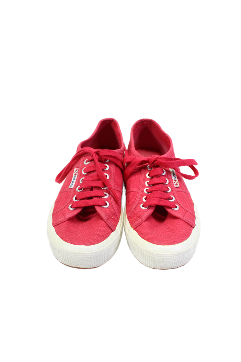 SAOLA Sneakers casual Superga donna punta tonda stringate suola gomma rosso taglia 6 5